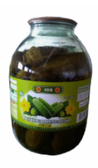 Огірки консервовані ЛВН без оцту, 3000г